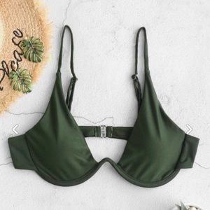 Zaful olive bikini top